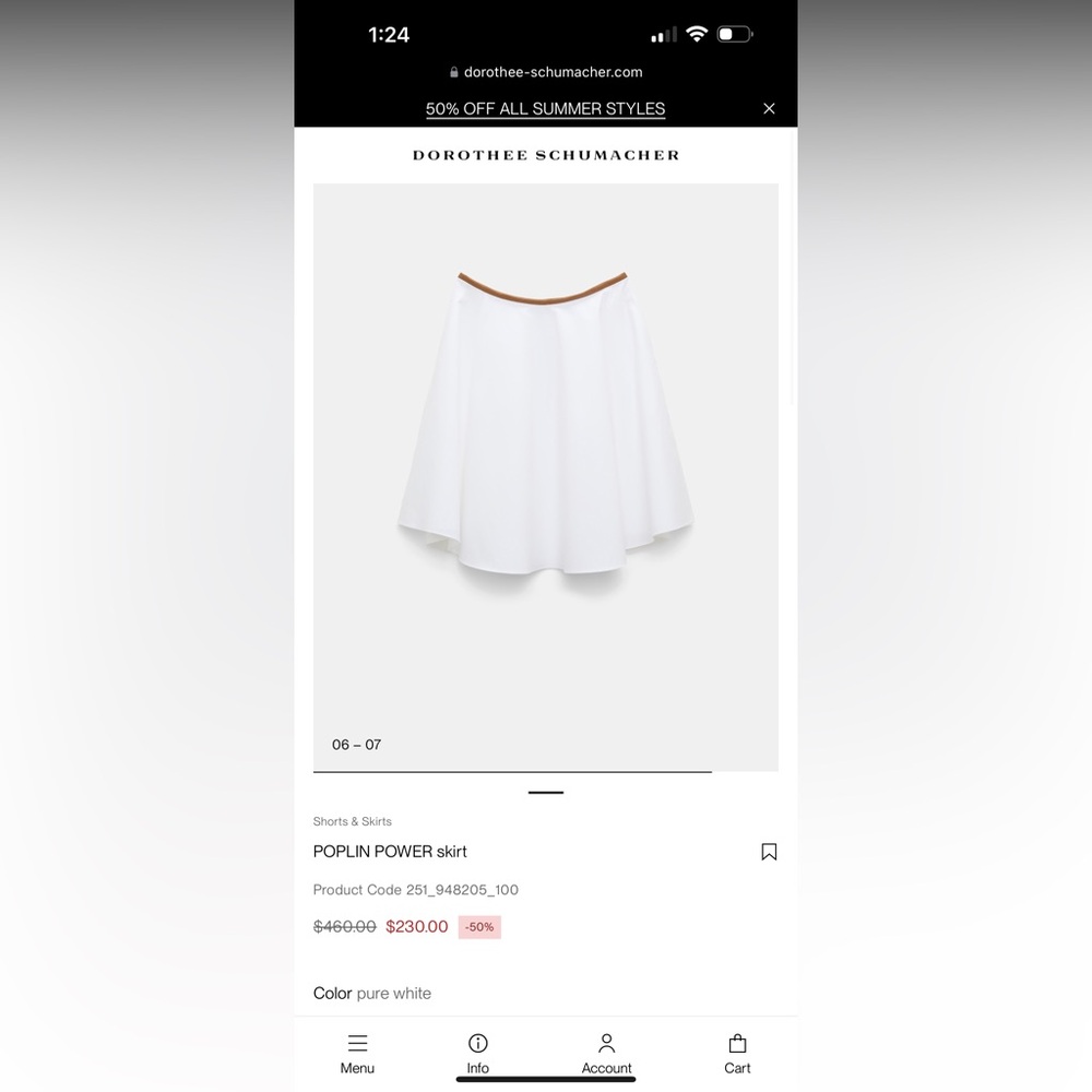 Chic White A-Line Skirt